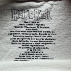 Richie Rich Graphic T-Shirt Mens XL White Harvey Comics Money C-Life Group 2020