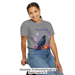 Crow-Chet T-Shirt Comfort Colors Unisex Dark CottageCore Crochet Humor Whimsical