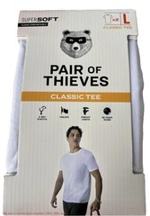 Pair of Thieves Men’s Classic Crewneck Undershirt 2pk – White – Large