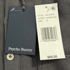 Psycho Bunny Henley T-Shirt Men’s XL Long Sleeve Chest Pocket Dark Gray NWT