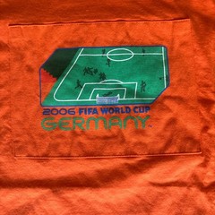 FIFA World Cup Germany 2006 Mens M orange Graphic T-Shirt Official Merch
