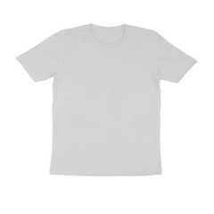 Round Neck Melange Grey Color Mix Size Half Sleeve Casual Wear T shirt For Men