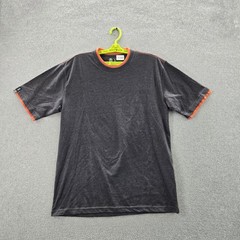 Taco Bell Men Shirt L Charcoal Diablo Sauce Logo Short Sleeve Ringer