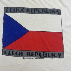 VTG Czech Republic T Shirt Art Praha Handmade Fun Explosives Brand Mens XL