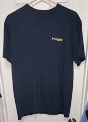 Columbia PFG Fish Graphic Logo Crew Neck T-Shirt Black Men’s XL Easy Care