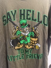 Grunt Style Green Men’s “Say Hello To My Little Friend” Graphic Tee Size L