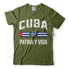 Cuba Shirts, Patria Y Vida, Free Cuba, Patriotic Cuban shirts, Cuba Flag Shirts