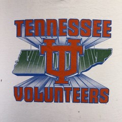 VTG Tennessee Volunteers L T-Shirt Single Stitch Distressed