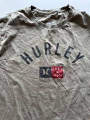 Hurley men’s large white graphic T-shirt short sleeve casual tee surf and enjoy