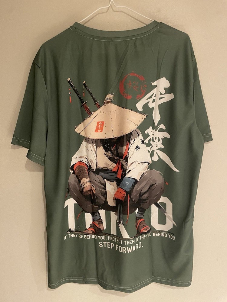 Samurai (Tokyo) Step Forward 3D Printed Single Sided T-shirt Size XL