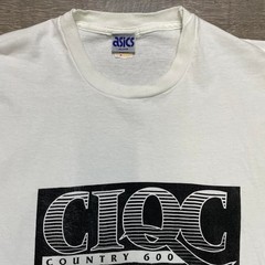 Vintage Asics CIQC Country 600 Graphic Tee Single Stitch White T-Shirt XL