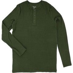 True Classic Men’s Shirt, Long Sleeve Waffle Henley style Crew Neck, MSRP $35