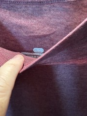 Men’s NWOT Fanatics Heathered Burgundy Short Sleeve Crew Neck T-Shirt Size Large