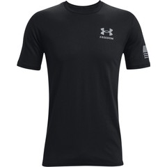 Under Armour 1370810 Men’s UA Freedom Flag T-Shirt, Black/Steel, Small