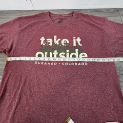 MV Sport Durago Colorado T Shirt Mens XL Red Graphic Print Short Sleeve