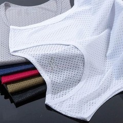 Men Ice Silk Tank Top Men’S Trendy Mesh Breathable Quick Drying Sports
