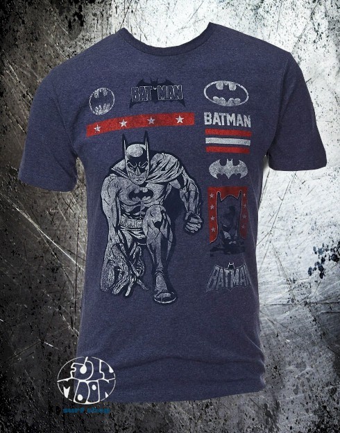 New Dc Comics Batman Mens Multi Logo Classic Retro Vintage T-Shirt