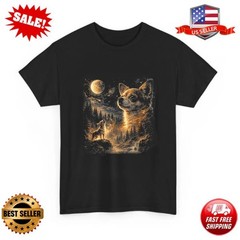 Chihuahua Howling to The Moon Vintage 90s Retro Animal T-Shirt