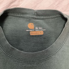 Carhartt K87 Pocket T Shirt XL Tall Green Original Fit Heavyweight USA Work