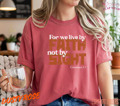 Unisex For We Live By Faith T-Shirt, Men T shirt,Women T shirt Gift ReligionTop