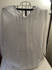 COOFANDY White Cotton Tunic Shirt XL Long Sleeve Casual L30”Chest 25”(flat) EUC