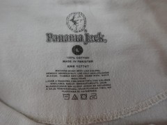 Panama Jack Shirt Mens Small White Graphic Beach Sign Relax Chill Out Surf Tee
