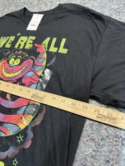 Disney Alice In Wonderland Tee Shirt Mens Medium We’re All Mad Here Cheshire Cat
