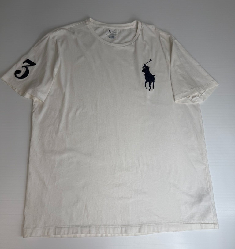 Ralph Lauren Shirt Men Large Big Pony 3 Polo Logo Pullover Casual Work Party Ex