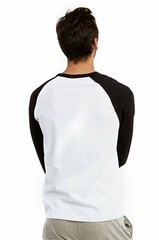 Men’s Baseball T-Shirt Long Sleeve Premium Cotton Raglan Two Tone Jersey Tee