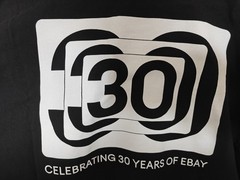eBay 30 Year Celebration T-Shirt, Size M 100% Cotton Shrink Free, Made in USA