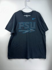 Nike x FSU Florida State Noles Men’s 2XL Black Turquoise 100% Cotton T-shirt