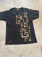 Rare Vintage Single Stitch 1989 Boogaloo USA Hand-Painted Abstract Tee Men XL