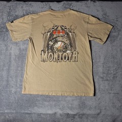 Vintage Juan Pablo Montoya Racing T-Shirt Fastest On The Track NASCAR Tan Medium