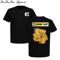 3406E Diesel Engine Graphic T-Shirt Heavy Equipment Mechanic Tee