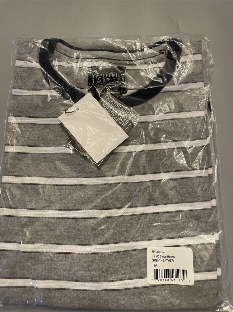 PX NOLAN STRIPED T- SHIRT, SHORT SLEEVE, BRAND NEW, 100% COTTTON.
