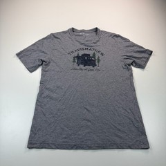 Travis Mathew Shirt Mens Medium Gray Crew Neck Outdoors Comfort Casual