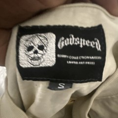 goddSpeed Ghostface Scream Graphic Long Sleeve Crew Neck T-Shirt Beige S