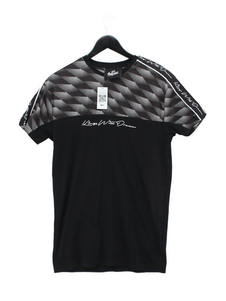 Kings Will Dream Men’s T-Shirt XS Black Cotton with Polyester, Elastane Basic