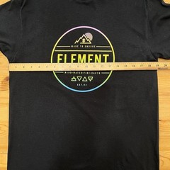 ELEMENT T-Shirt Mens Medium M Black Alignment Graphic Gradient Logo Skate NWT