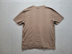 Clairborne Men Shirt XL Brown Crew Neck Short Sleeve Flat Front Casual Tee