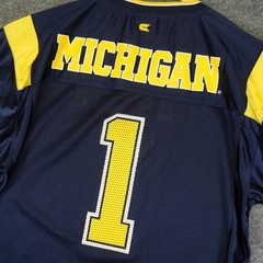 Blue Michigan Wolverines Colosseum Athletics Jersey Mens XL Go Blue #1 NCAA