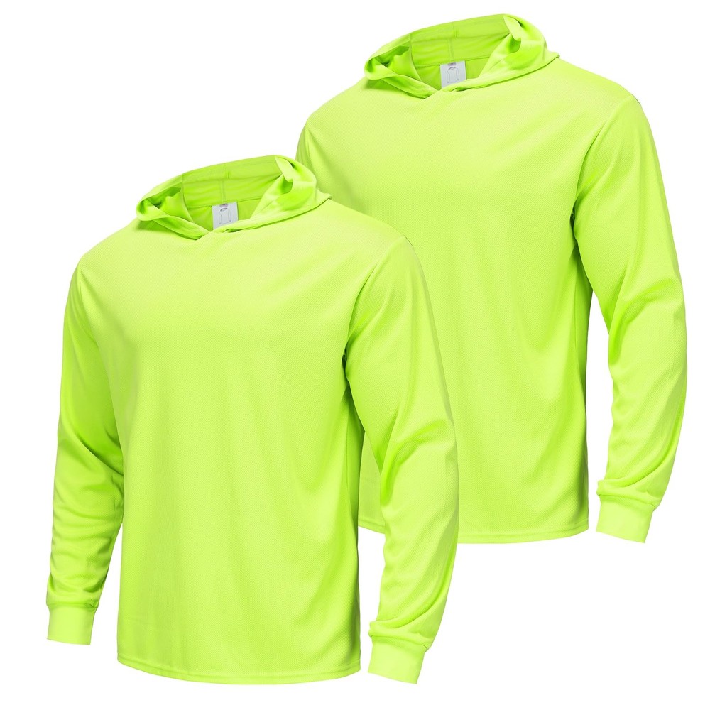 Meiosuns High Visibility Quick Dry Safety Shirt with Hood Hi Vis Breathable M…