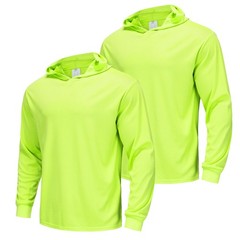 Meiosuns High Visibility Quick Dry Safety Shirt with Hood Hi Vis Breathable M…