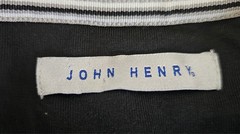 JOHN HENRY Men Polo T-Shirt Size 2XL Grey Striped Cotton Blend Short Sleeve Tee