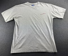 Tommy Bahama Mens Size Medium Gray Graphic T Shirt Island Christmas Naughty Nice
