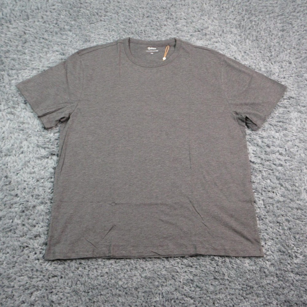 Quince Shirt Mens 2XL Gray Crew Neck Tagless 100% Pima Cotton Luxe Touch NWT