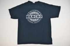 SOA Sons Of Anarchy TV Show Samcro Redwood Faded T-Shirt Size Large Black
