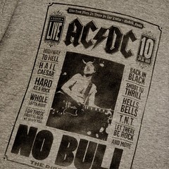 Lucky Brand ACDC NO BULL Shirt Mens LARGE GRAY METAL CONCERT TOUR NWT