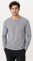Alfani Men’s T-Shirt New S M L XL XXL 3XL Gray Standard Stretch Basic Knit Solid