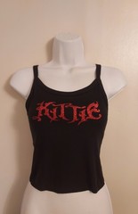 Kittie band Crop top Glitter kittie shirt kittie cropped Tank Top kittie Xs_2x